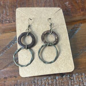 Brown and Bronze Hoop Earrings